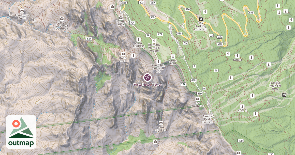 Map of Yucca Flower Tower