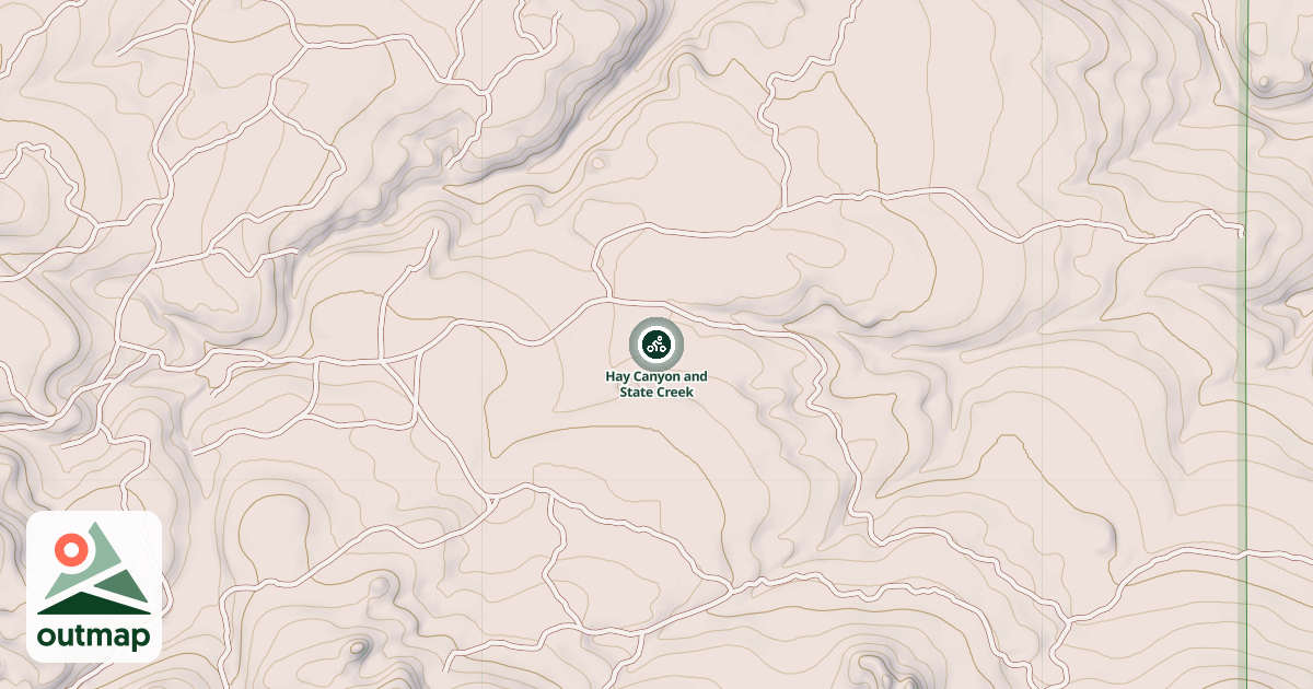 Map of Hay Canyon and State Creek
