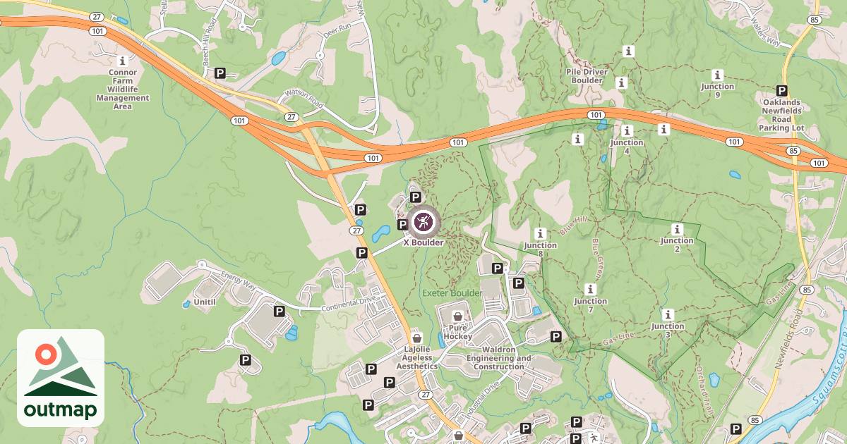 Map of X Boulder