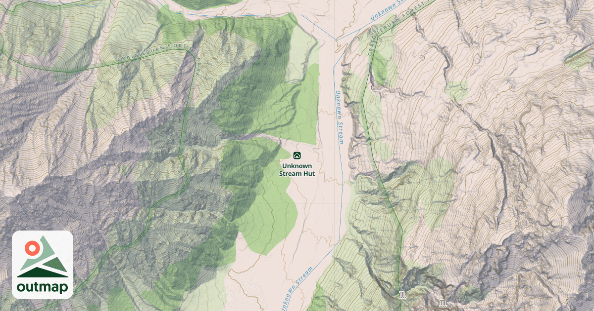 Map of Unknown Stream Hut