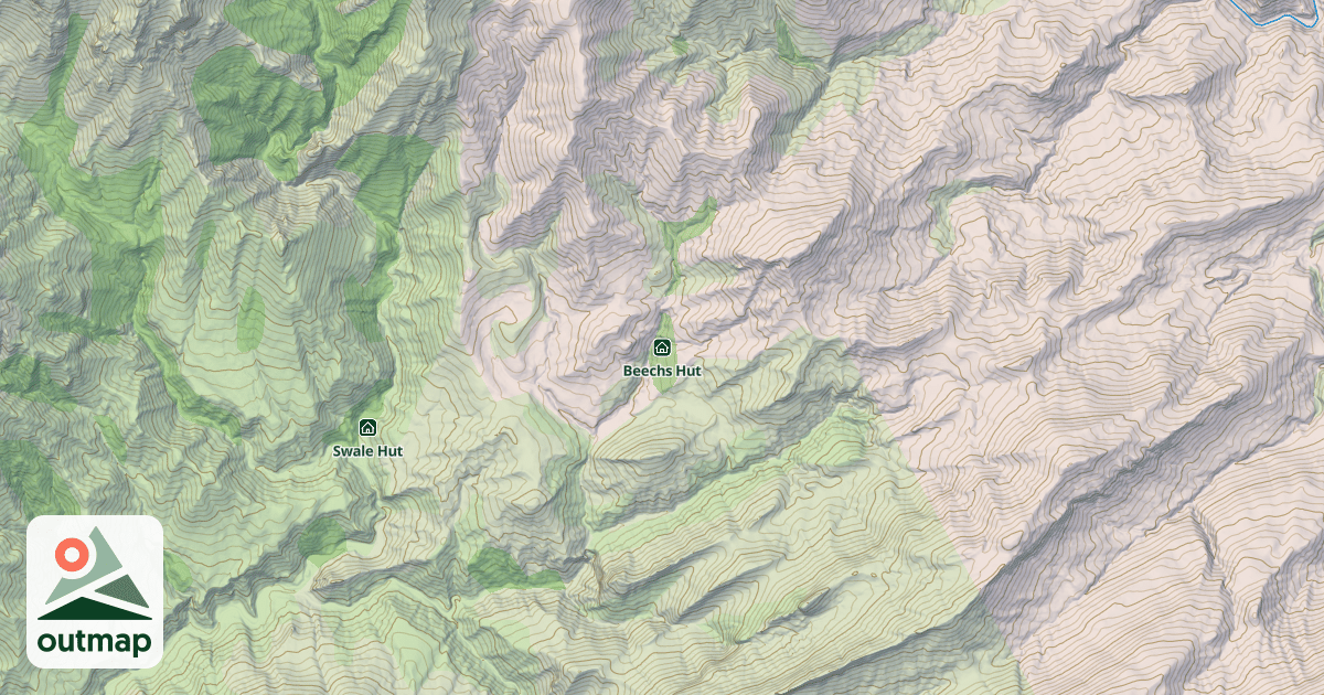 Map of Beechs Hut