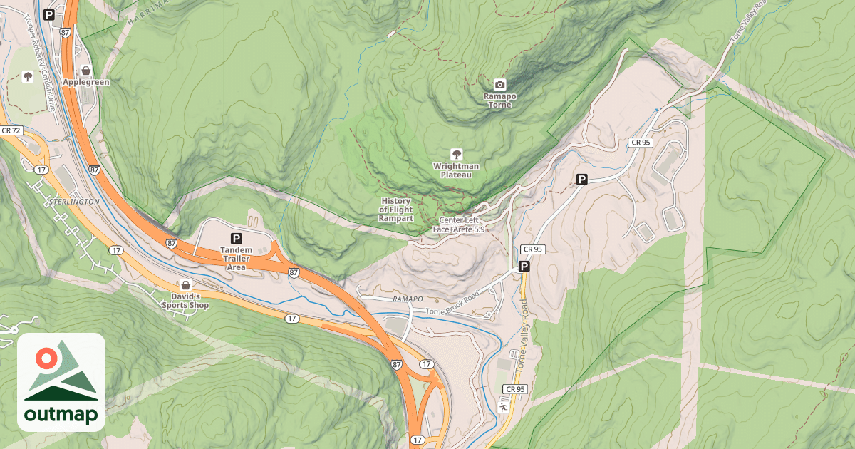 Map of Center Left Face+Arete
