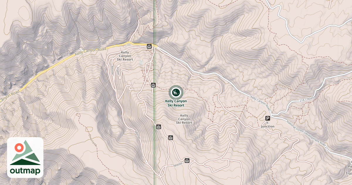 Map of Kelly Canyon Ski Resort