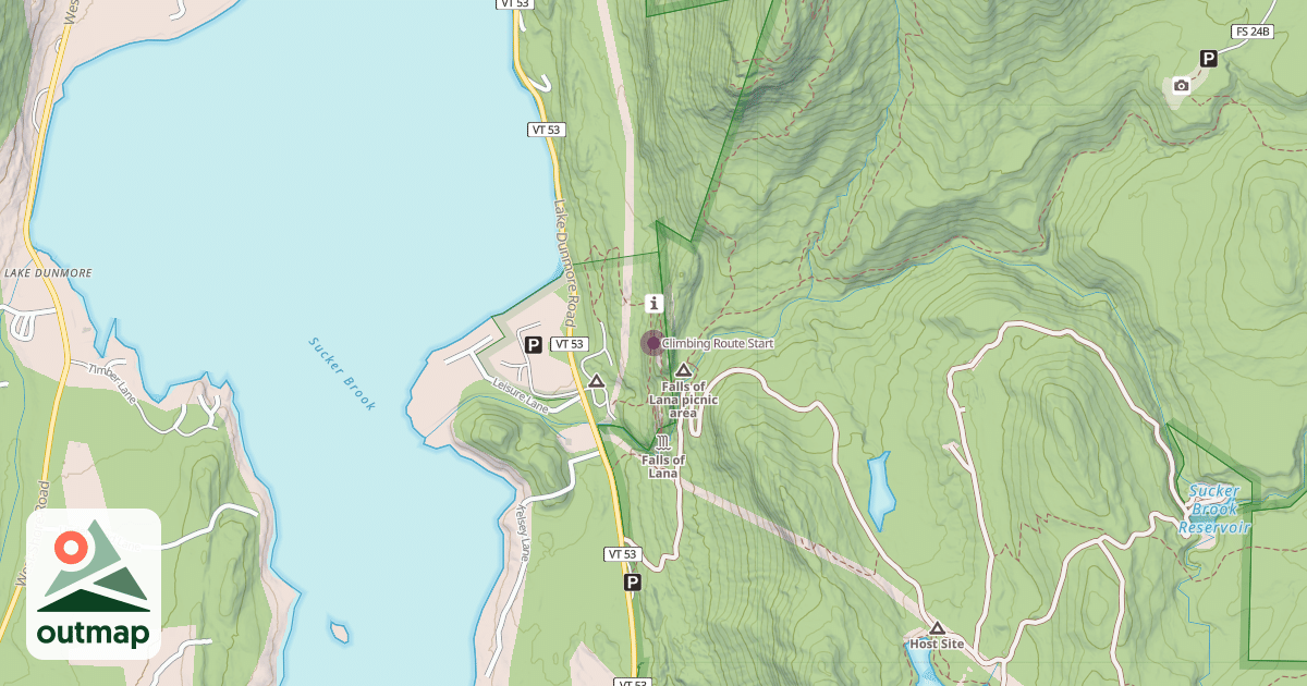 Map of Climbing Route Start