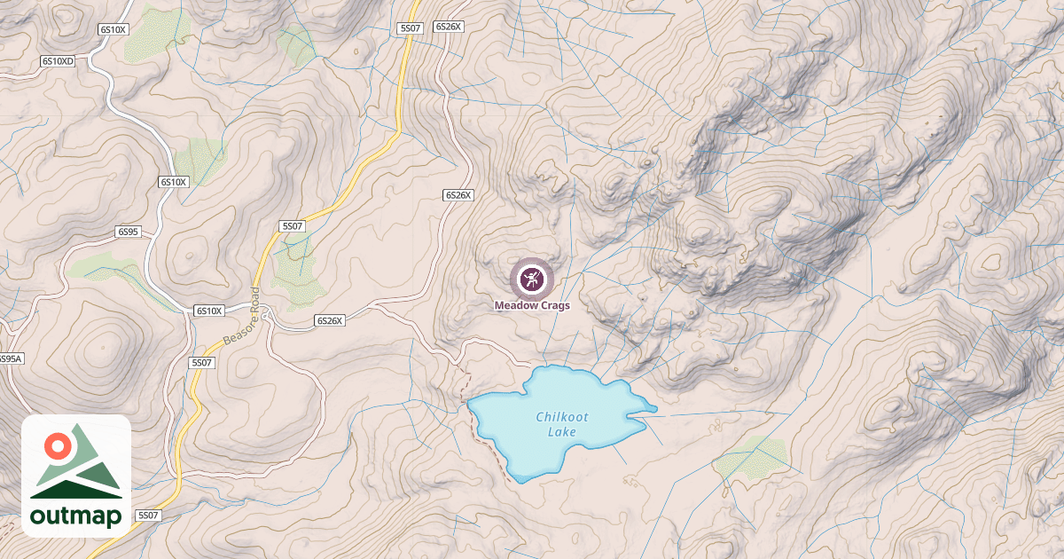Map of Meadow Crags