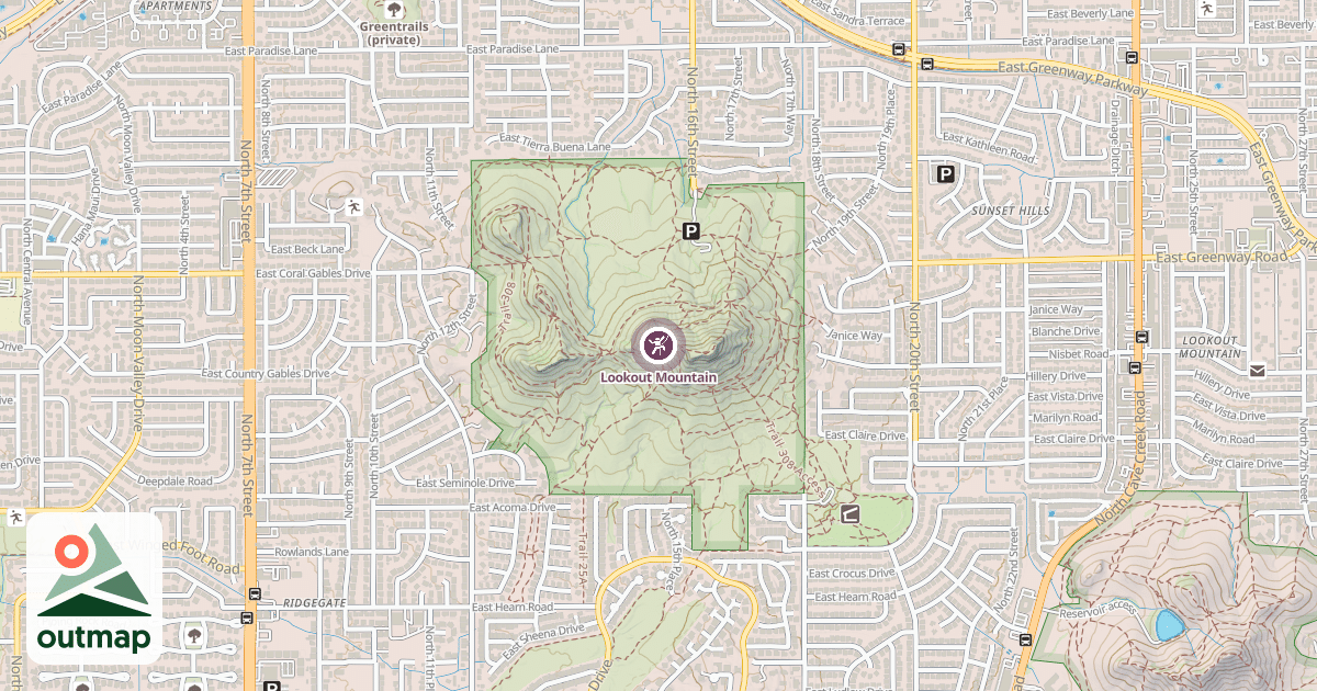 Map of Lookout Mountain