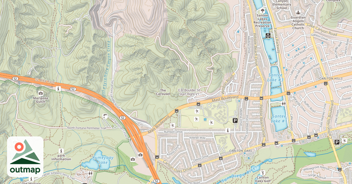Map of E.B. Boulder Sit Start Right