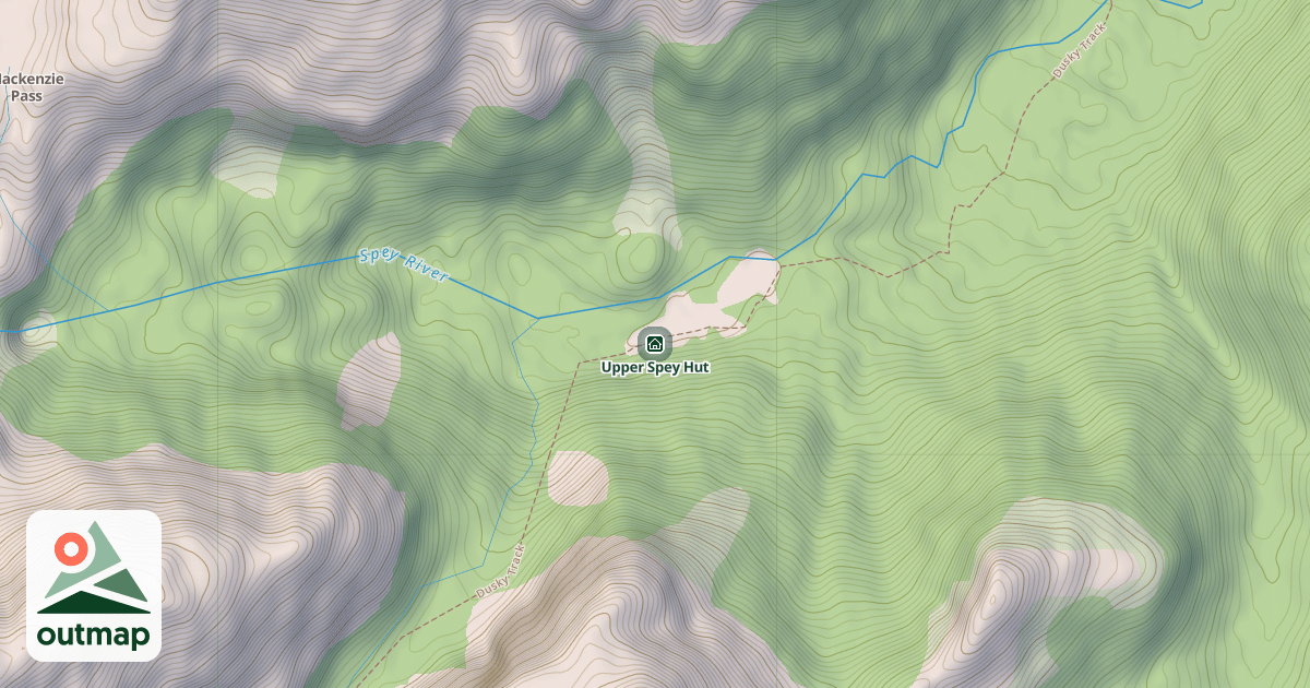 Map of Upper Spey Hut