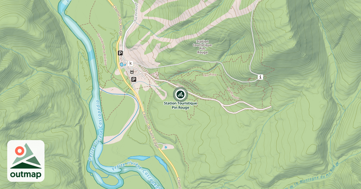 Map of Station Touristique Pin Rouge