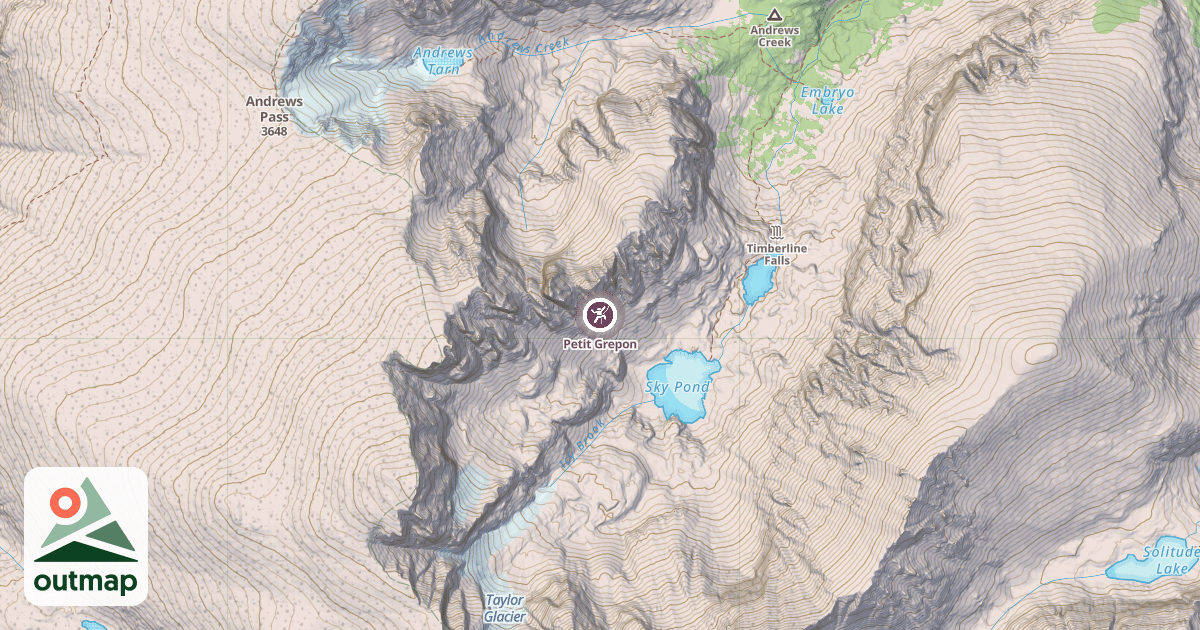 Map of Petit Grepon