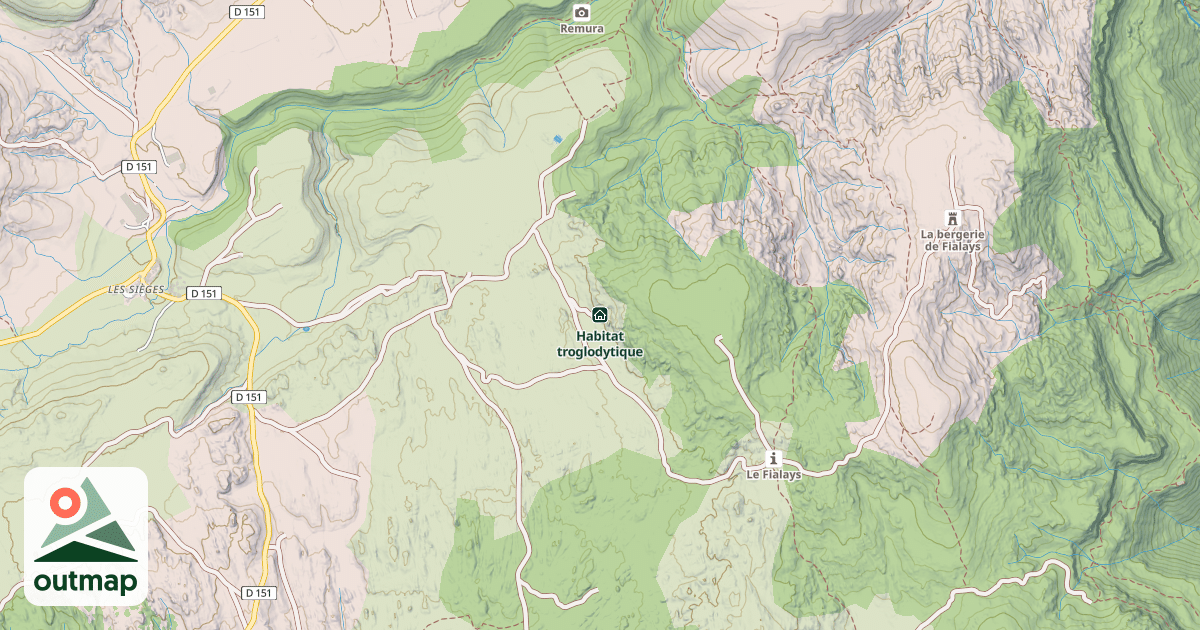 Map of Habitat troglodytique