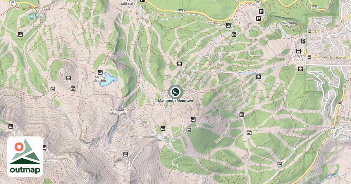 Map of Mammoth Mountain