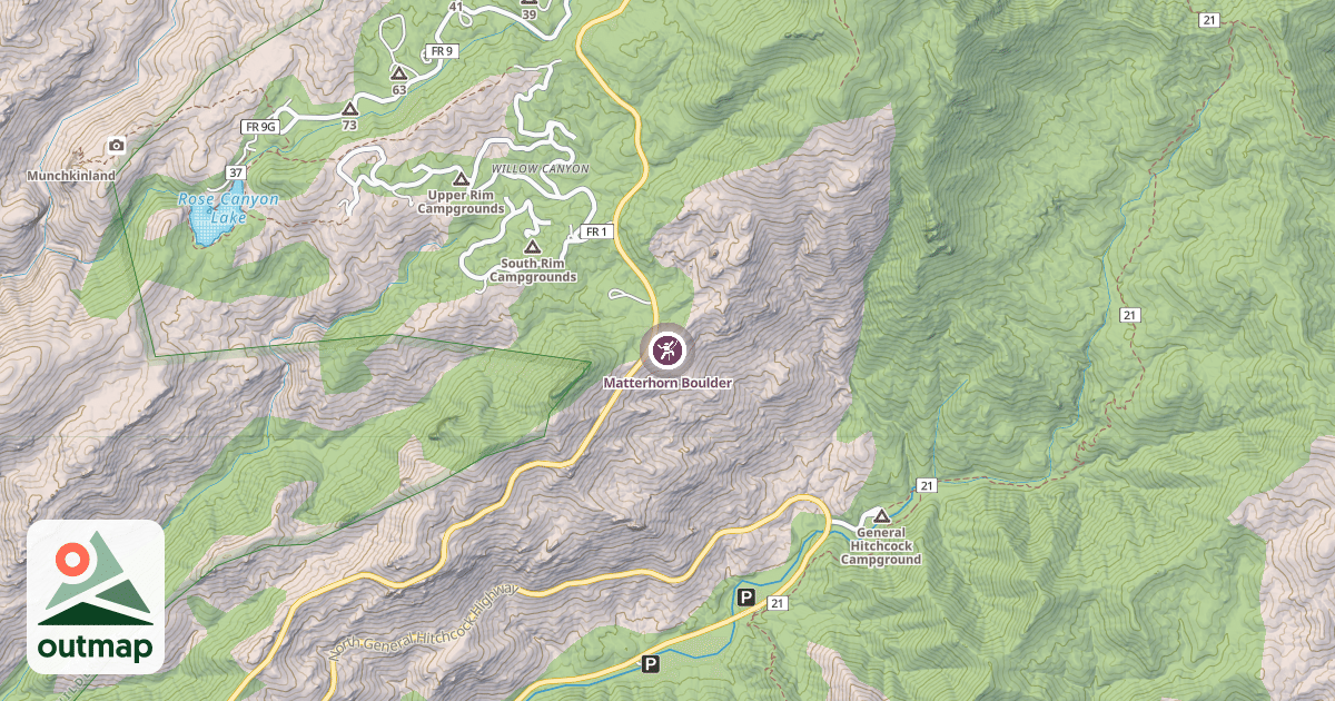 Map of Matterhorn Boulder