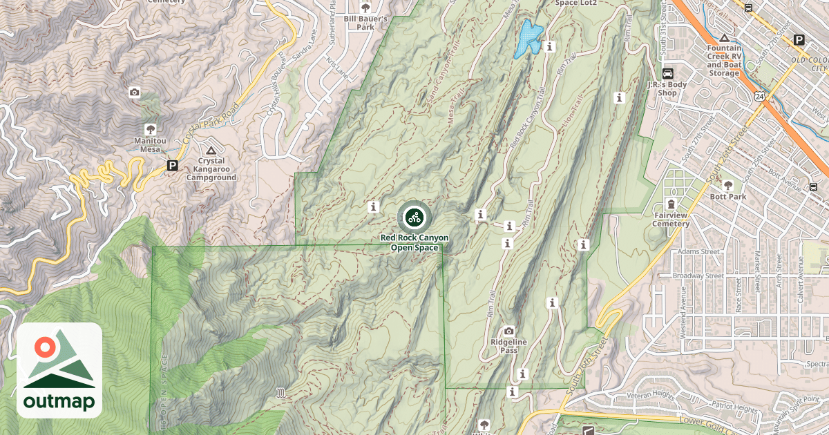 Map of Red Rock Canyon Open Space