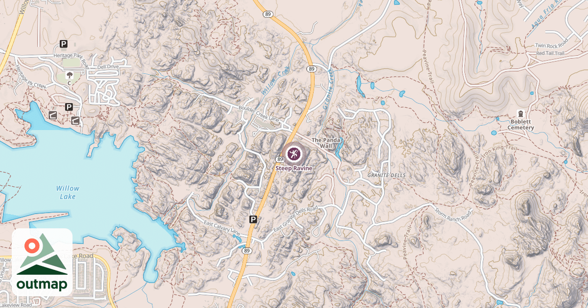 Map of Steep Ravine