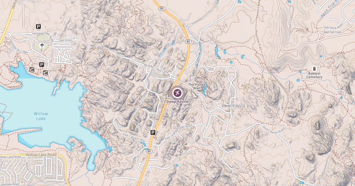 Map preview of Steep Ravine