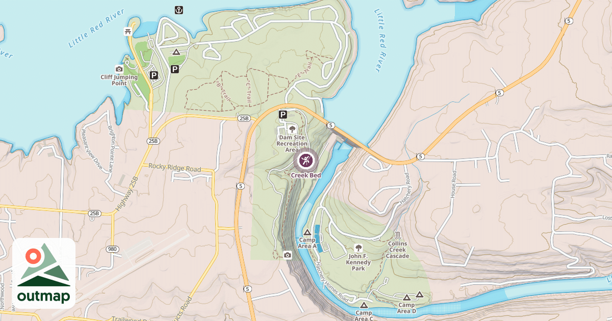 Map of Creek Bed