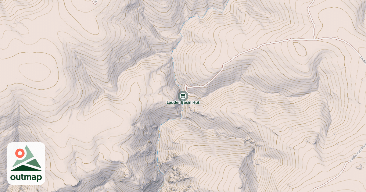 Map of Lauder Basin Hut
