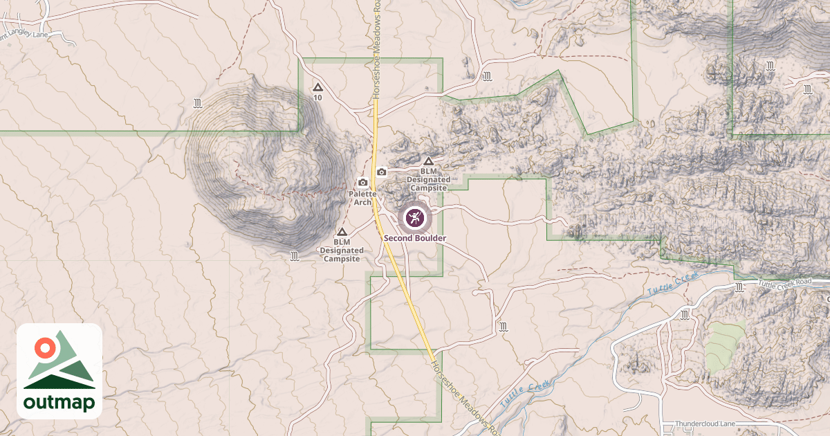 Map of Second Boulder