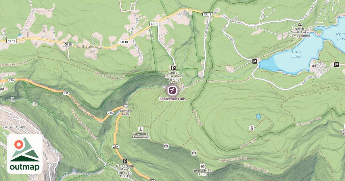Map of Kaaterskill Falls