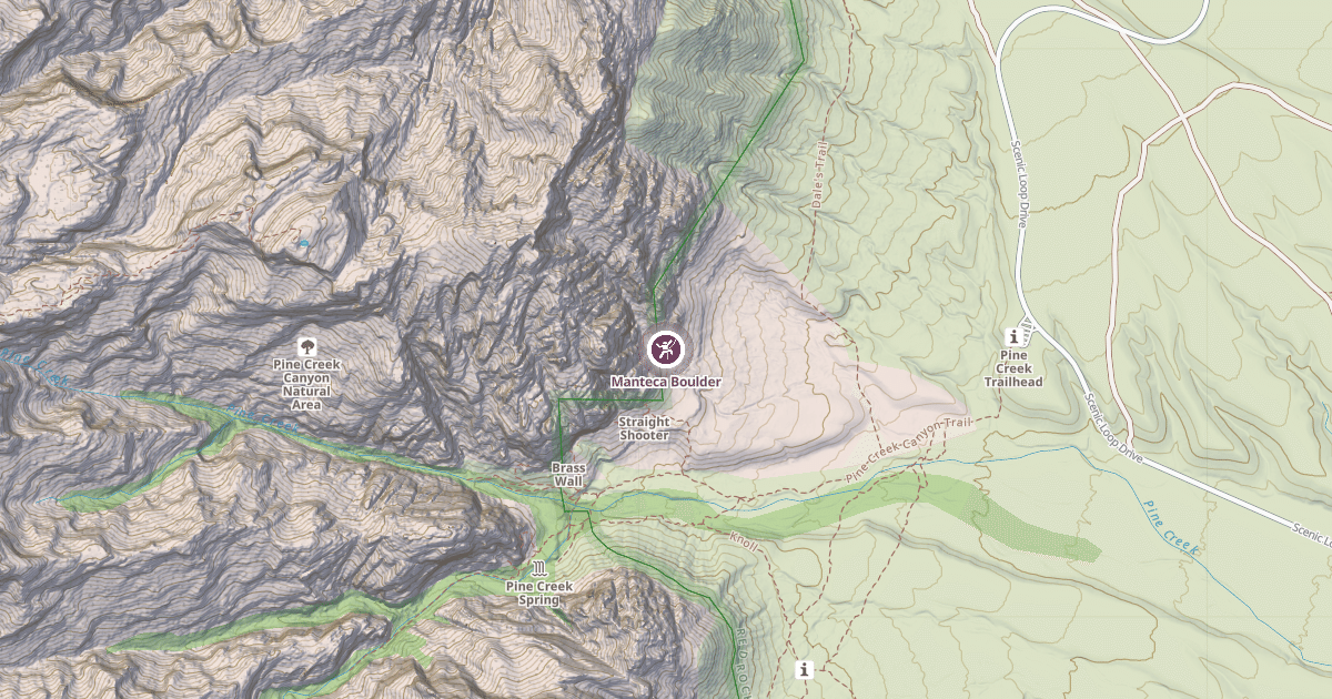 Map preview of Manteca Boulder