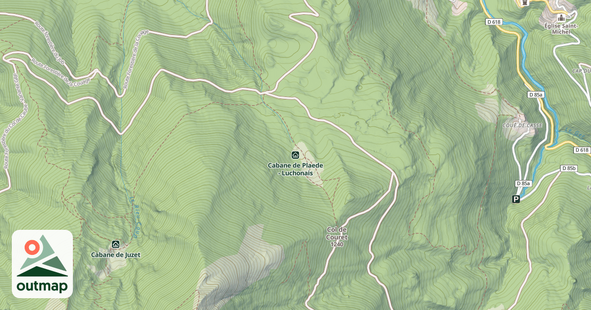 Map of Cabane de Plaede - Luchonais