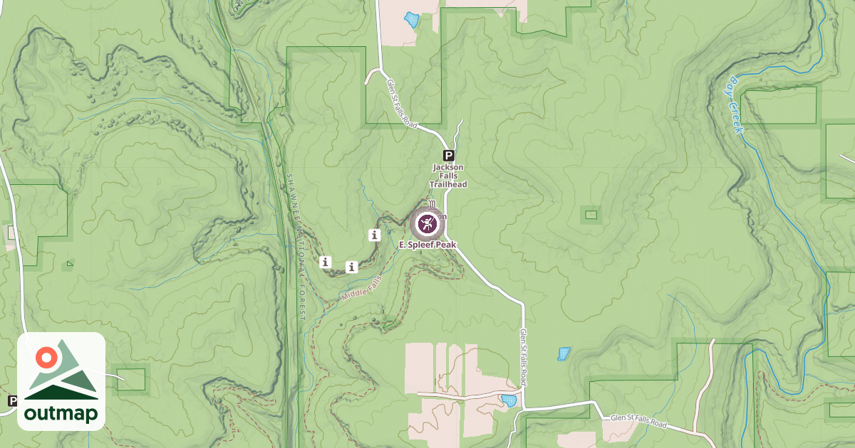 Map of E. Spleef Peak