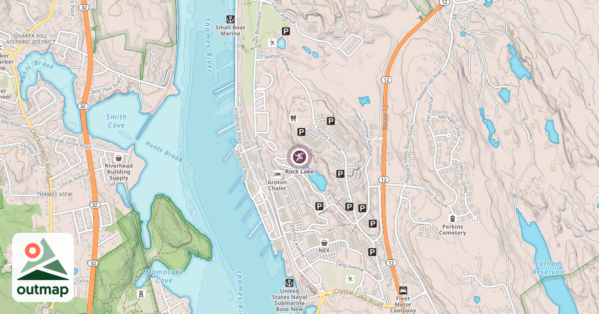 Map of Rock Lake