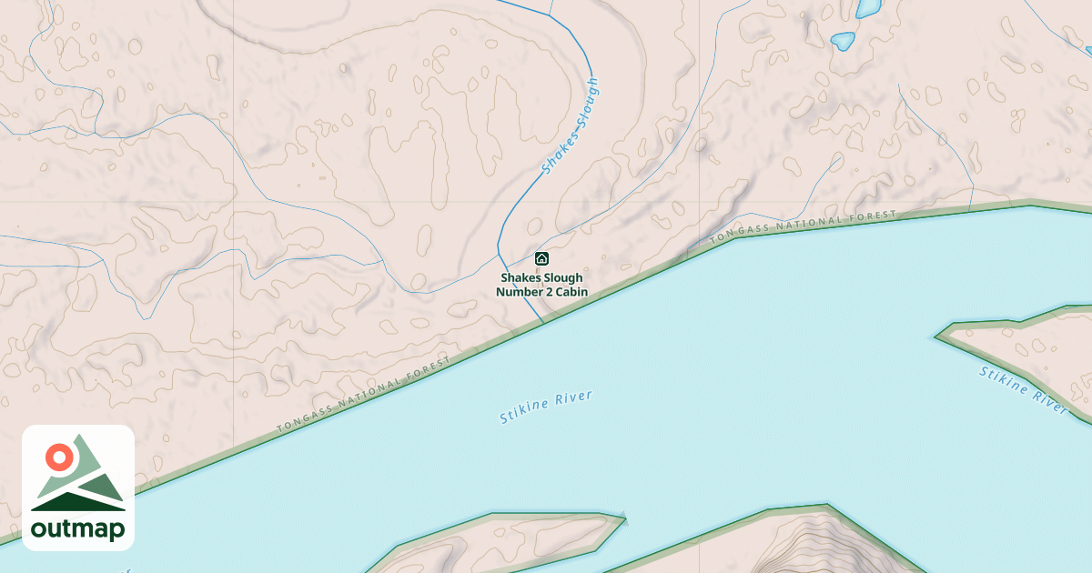 Map of Shakes Slough Number 1 Cabin