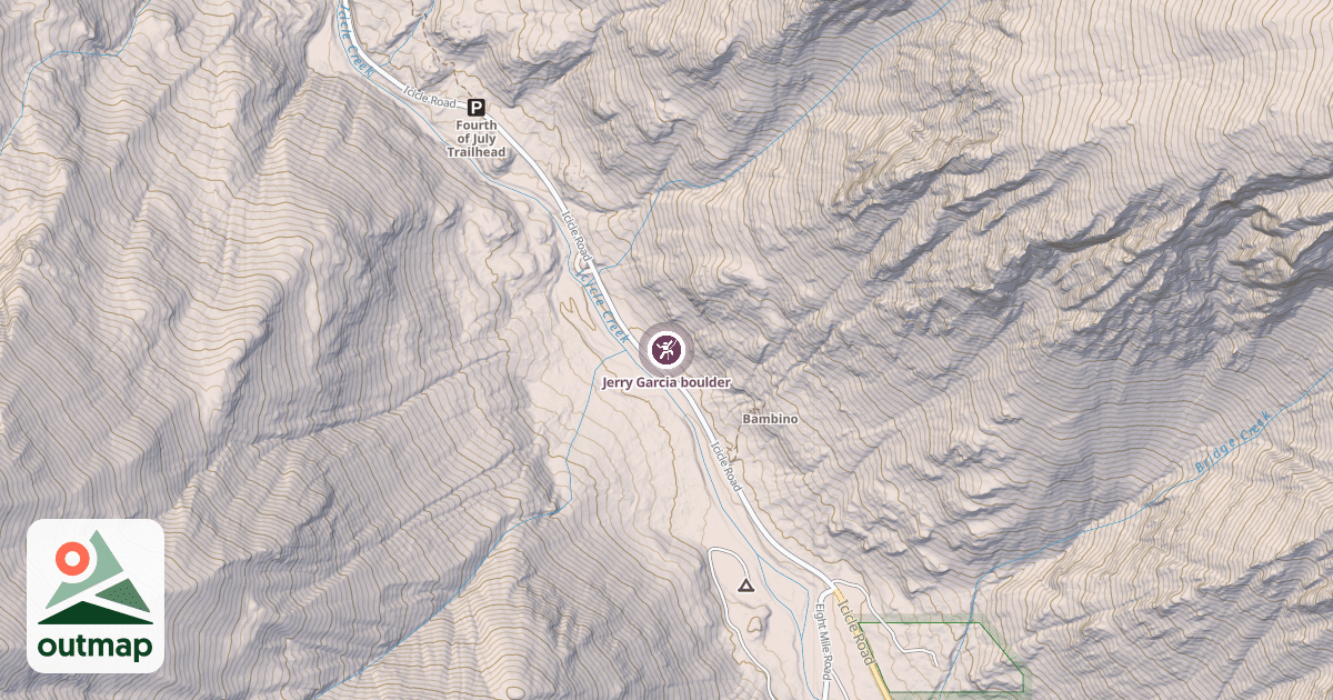 Map of Jerry Garcia boulder