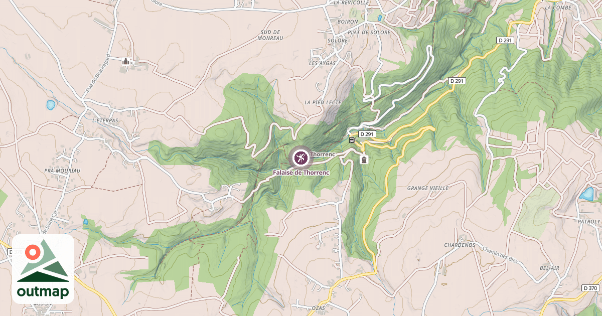 Map of Falaise de Thorrenc