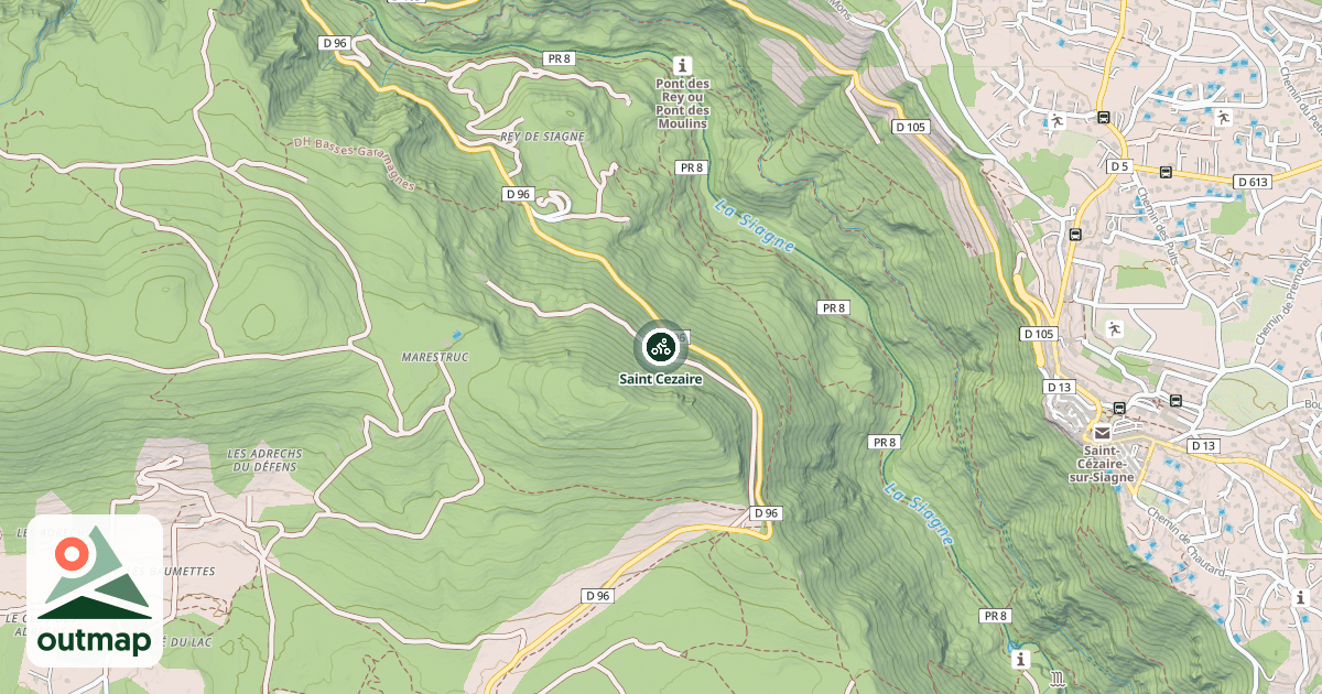 Map of Saint Cezaire