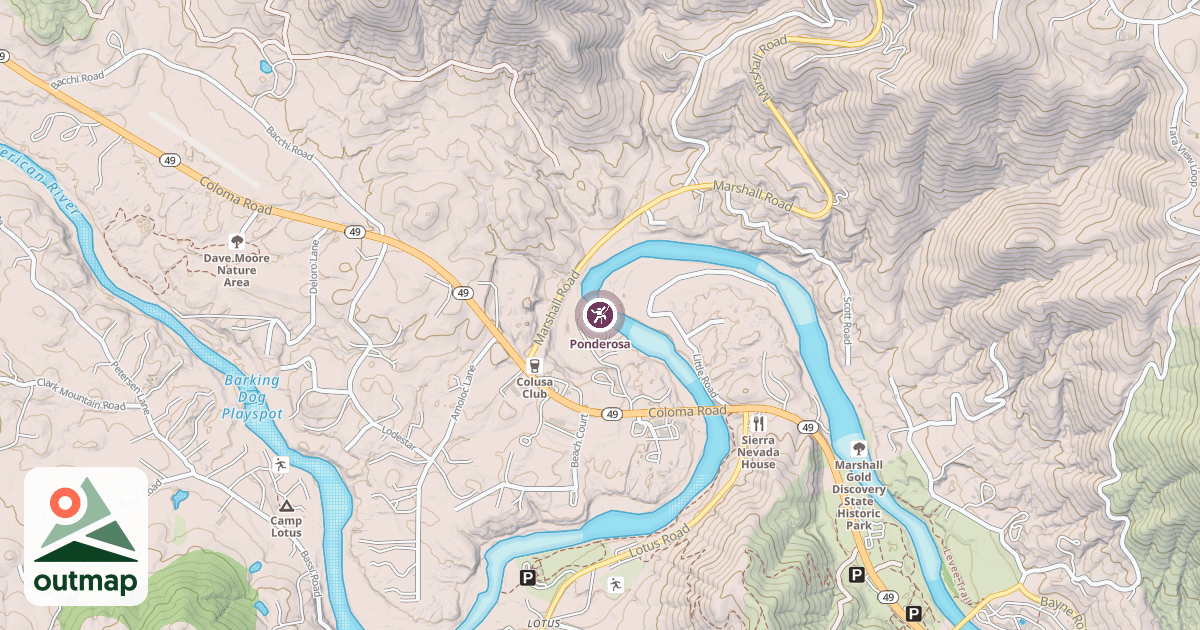 Map of Ponderosa
