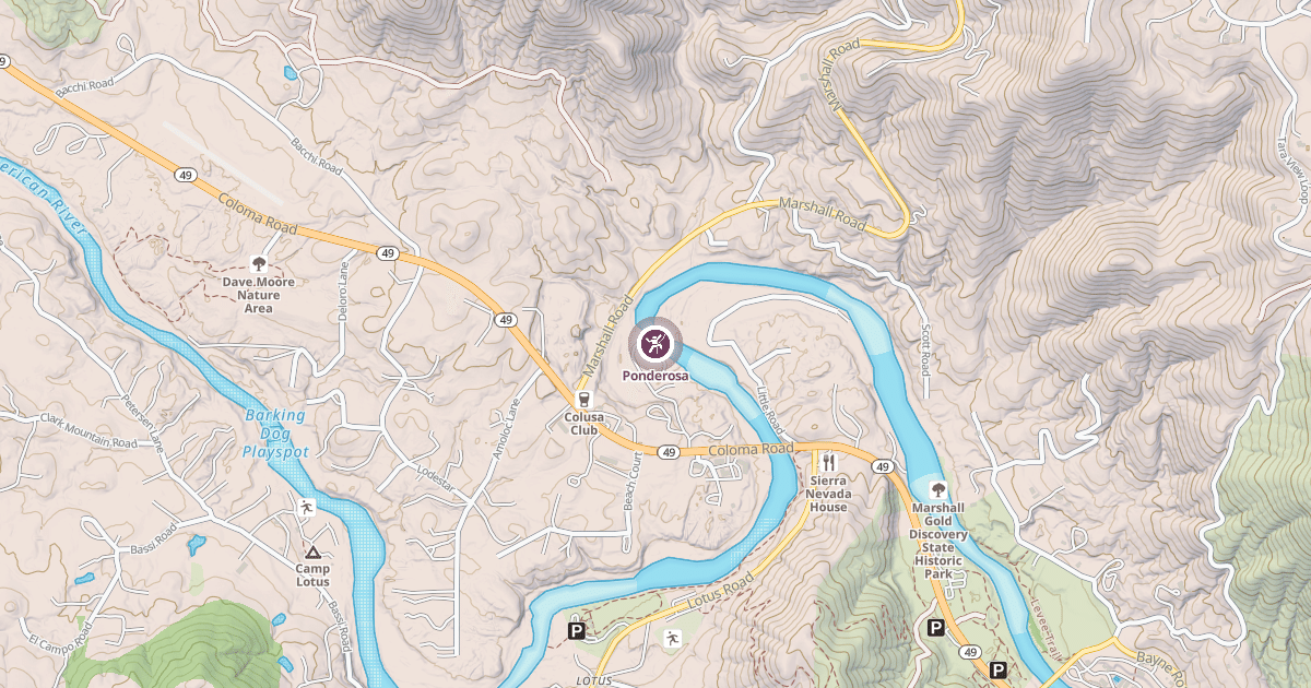 Map preview of Ponderosa