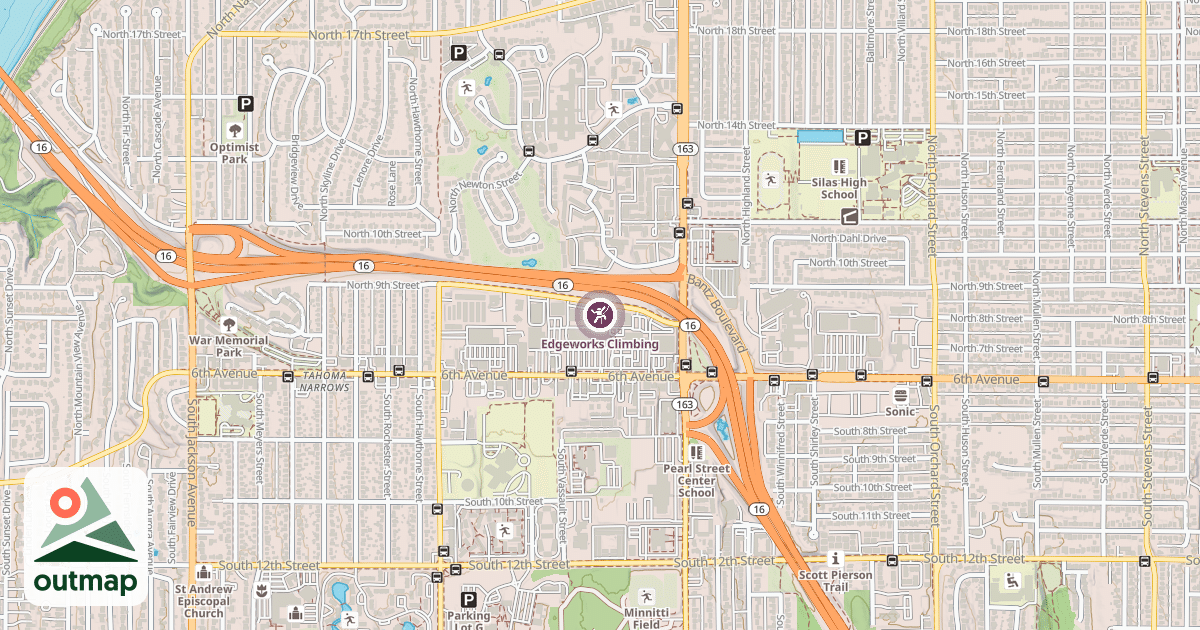 Map of Edgeworks Climbing