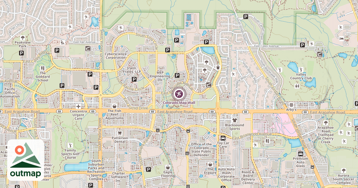 Map of Colorado Map Wall