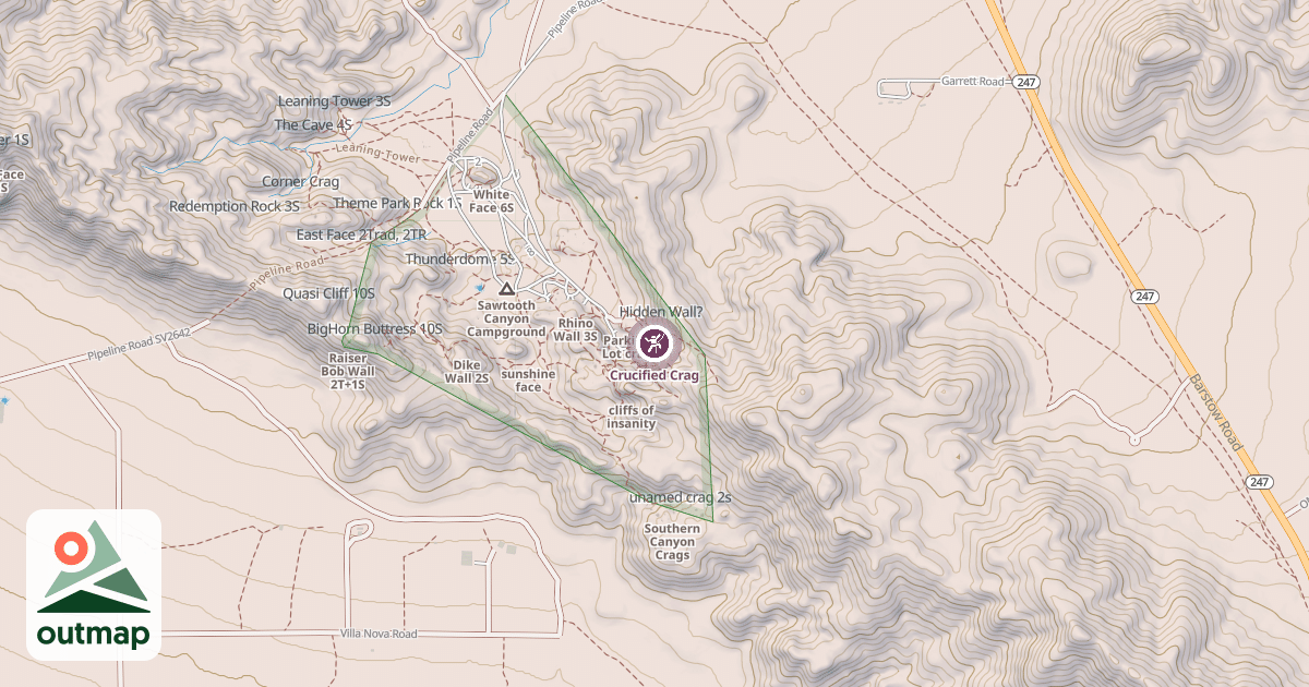 Map of Crucified Crag