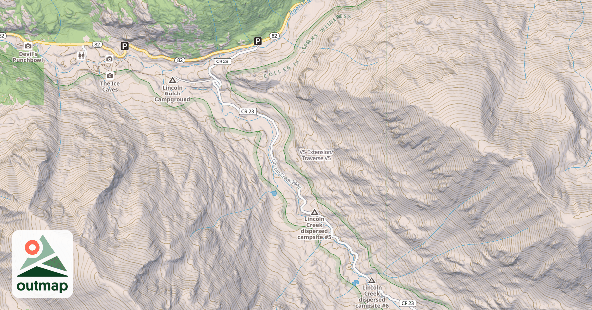Map of V5 Extension/Traverse
