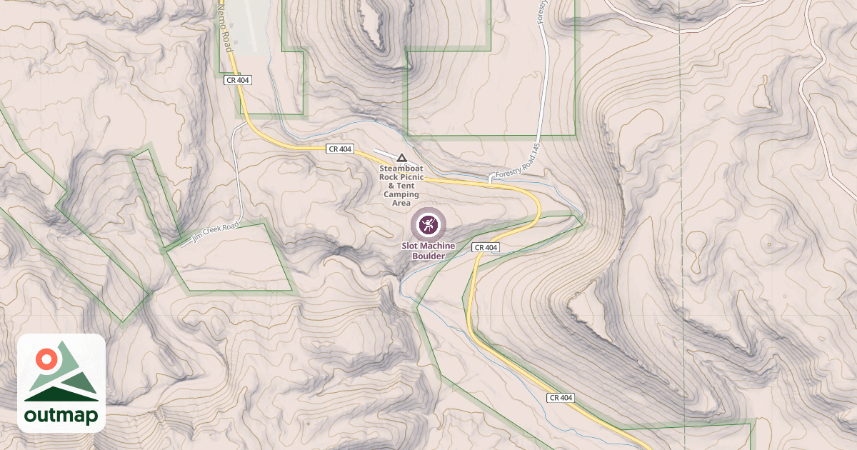 Map of Slot Machine Boulder