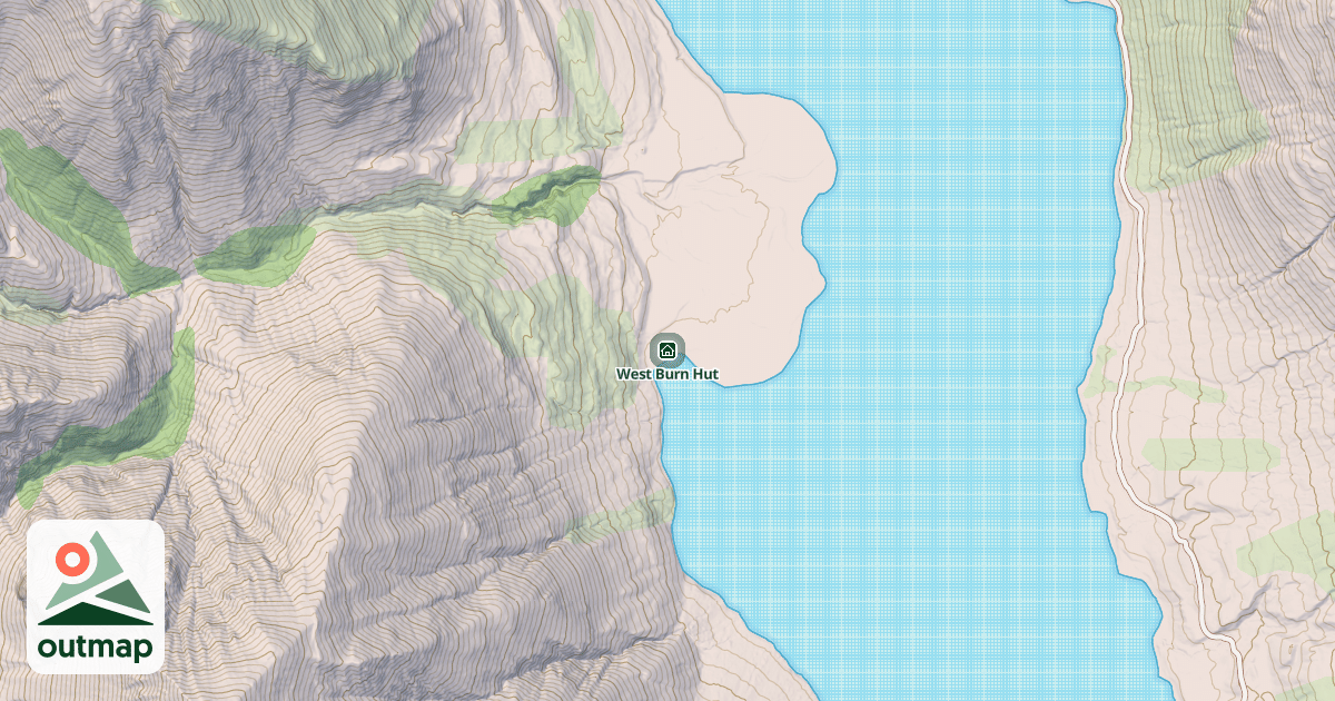 Map of West Burn Hut