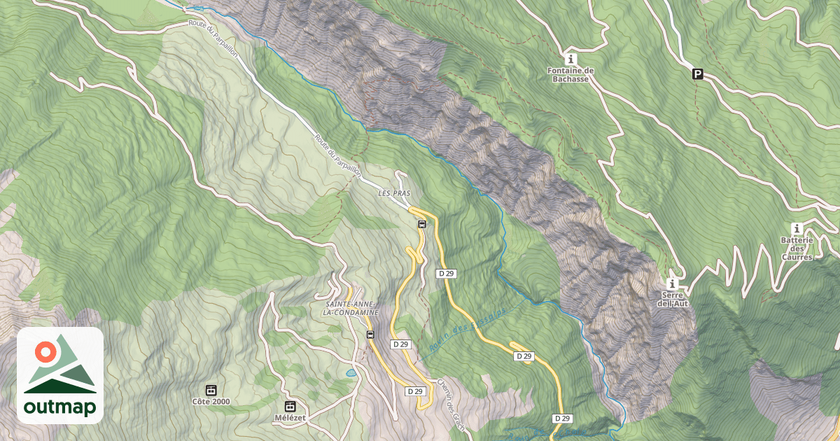 Map of Le Belvédère de Sainte-Anne