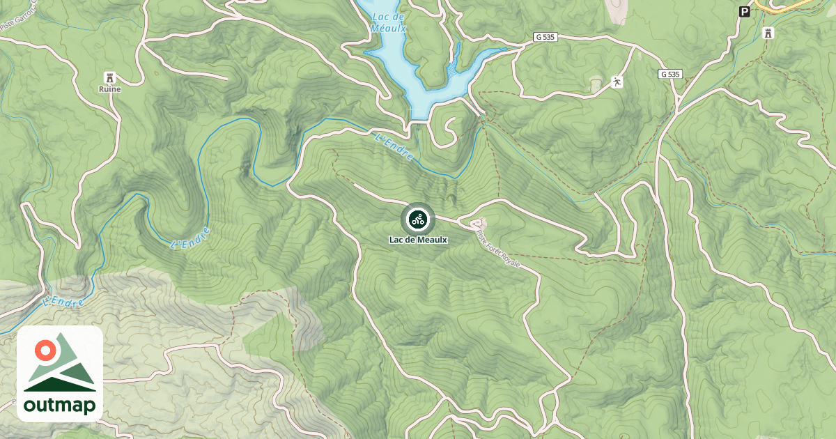 Map of Lac de Meaulx