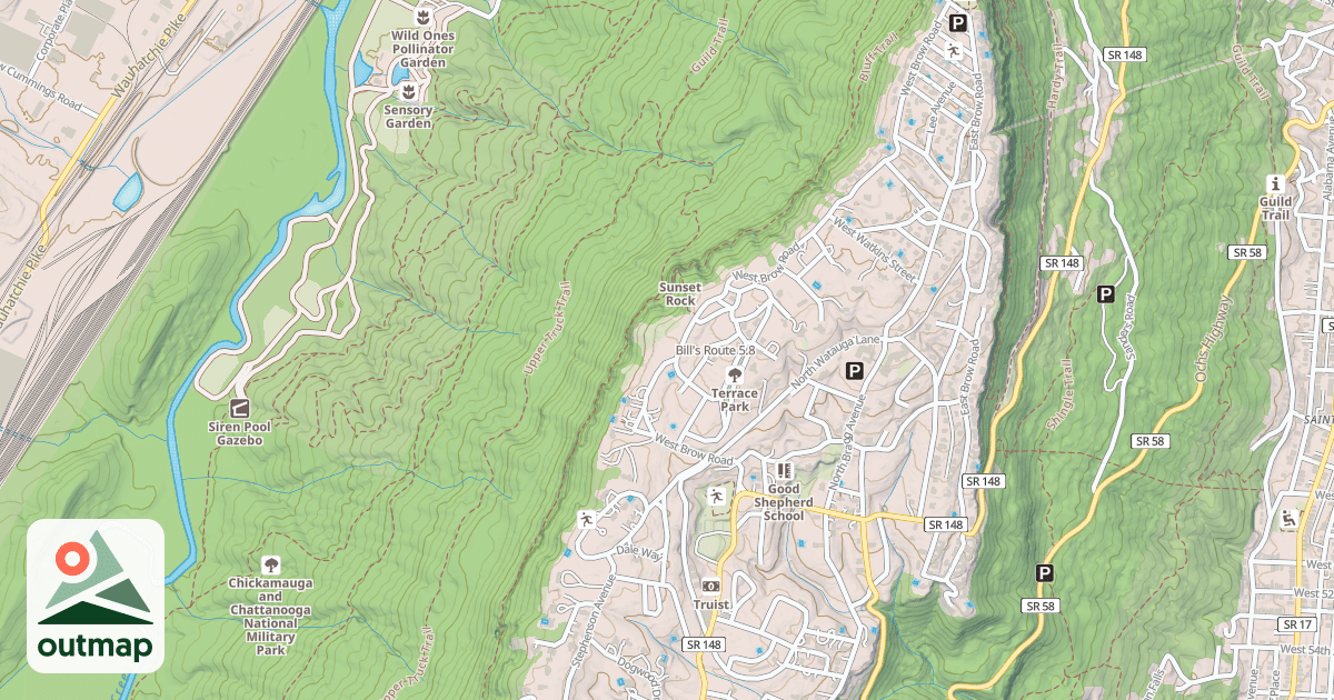 Map of Bill's Route