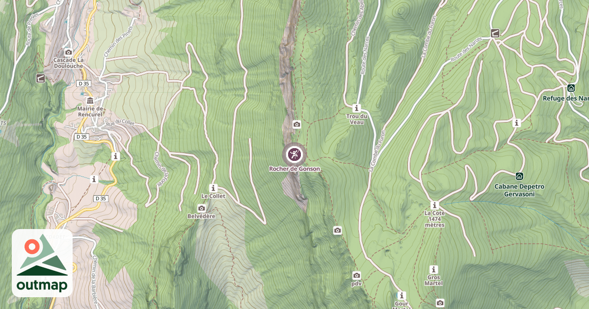 Map of Rocher de Gonson