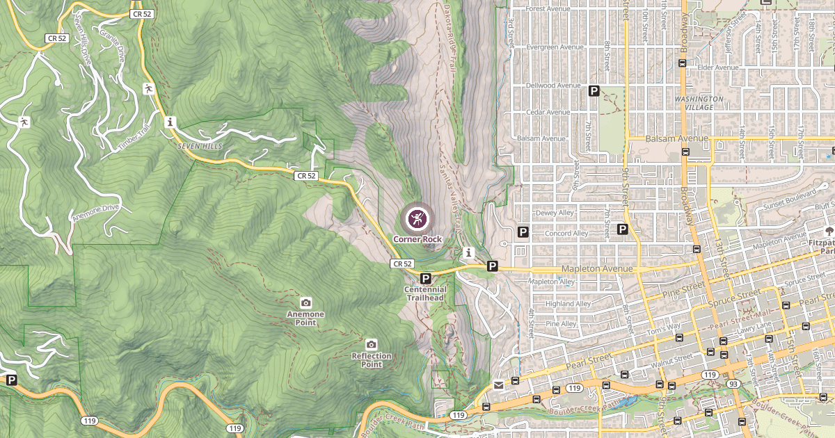 Map preview of Corner Rock