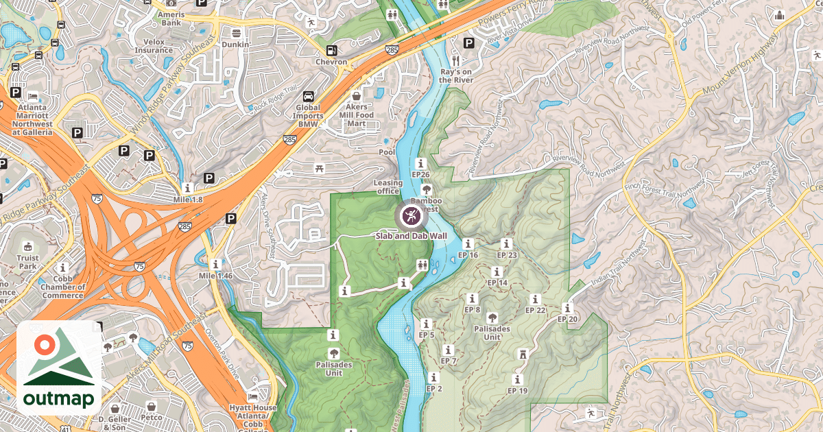Map of Slab and Dab Wall