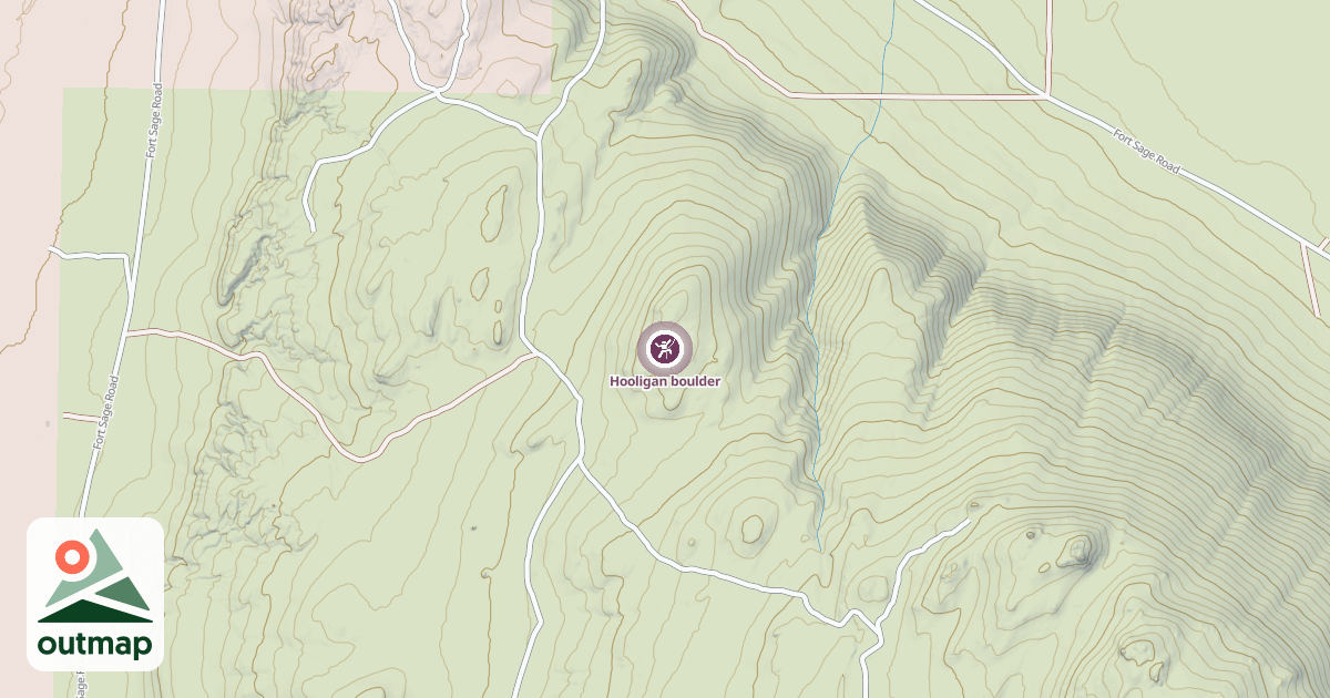 Map of Hooligan boulder