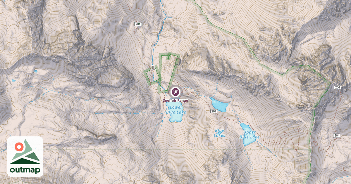 Map of Sneffels Range
