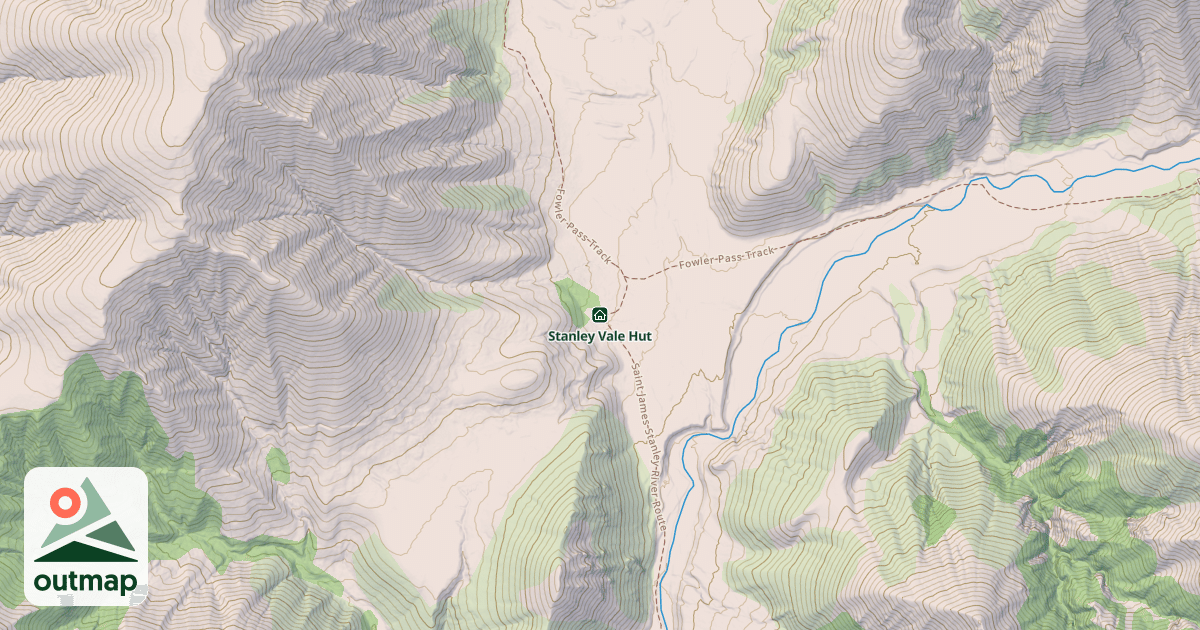 Map of Stanley Vale Hut