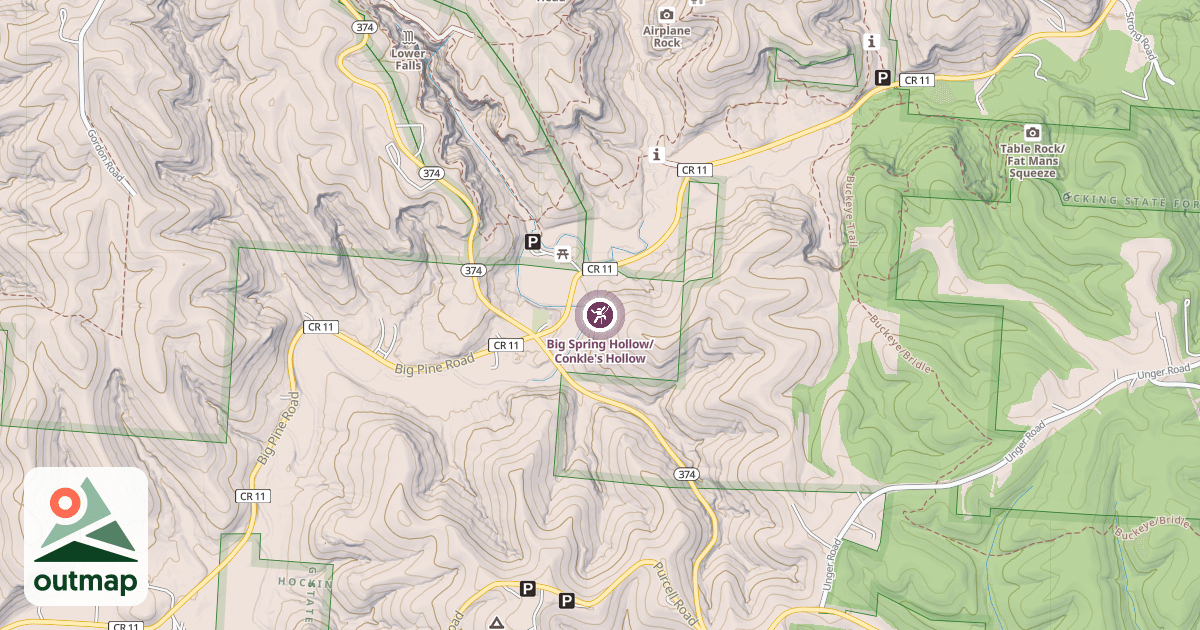 Map of Big Spring Hollow/Conkle's Hollow